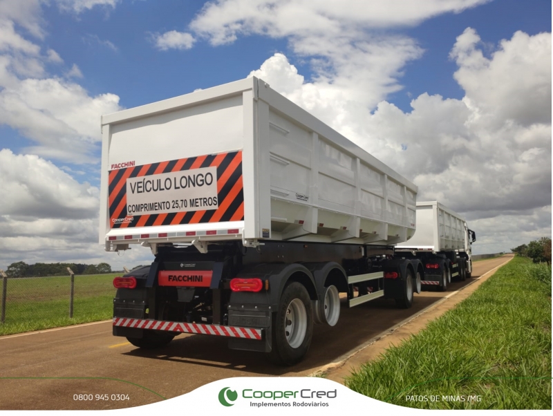Rodocaçamba Facchini 35m³ 0km Dolly Rebaixado