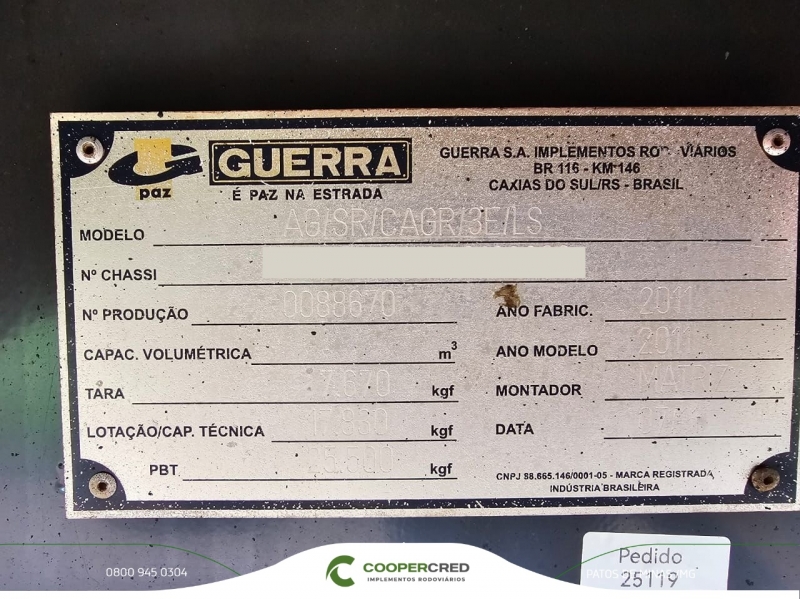 Graneleira Guerra 11/11 Assoalho de Compensado Revisada