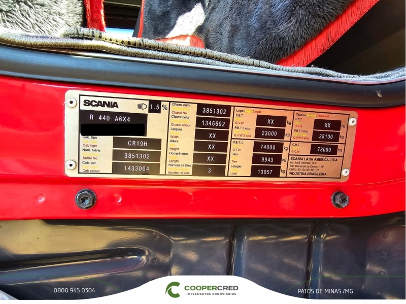 Scania R440 6x4 Vermelha 2014