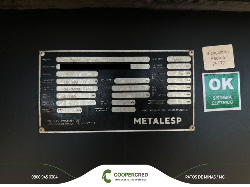 Bicaçamba Metalesp 2020/2020 25m³ Revisada