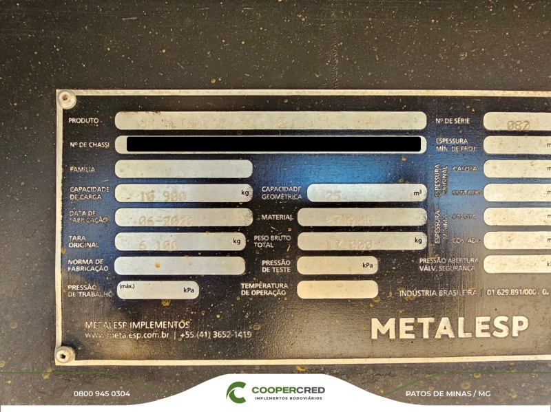Bicaçamba Metalesp 2020/2020 25m³ Repasse