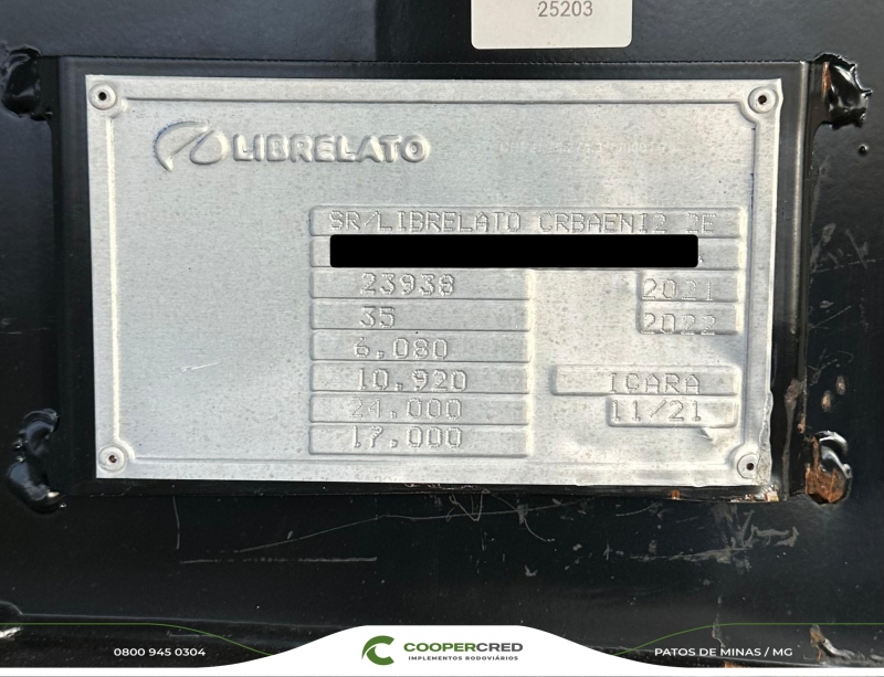 Rodocaçamba Librelato Linha Premium 21/22 Dolly 5ª Roda
