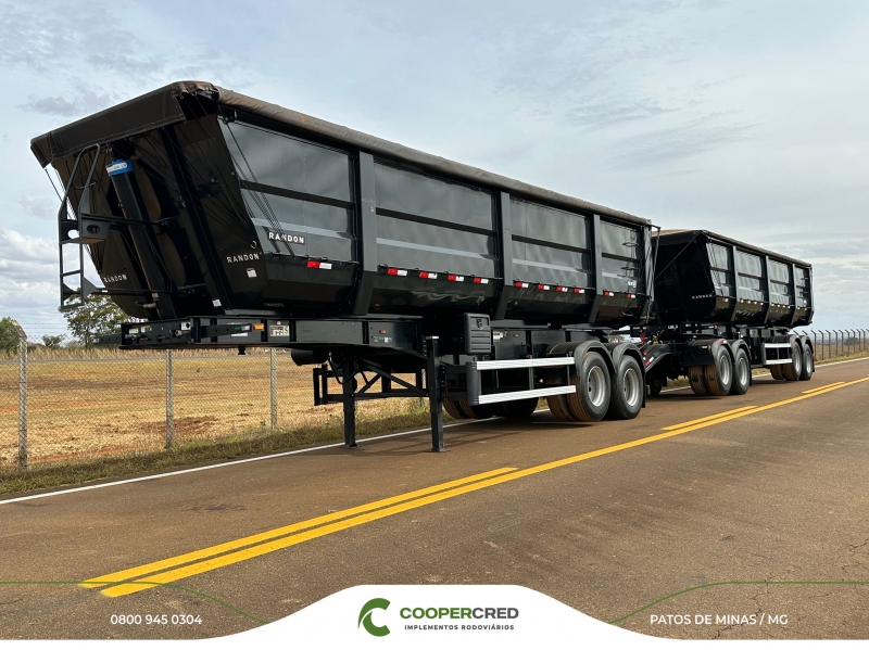 Rodocaçamba Randon 23/24 New R Com Pneus + LONA FÁCIL