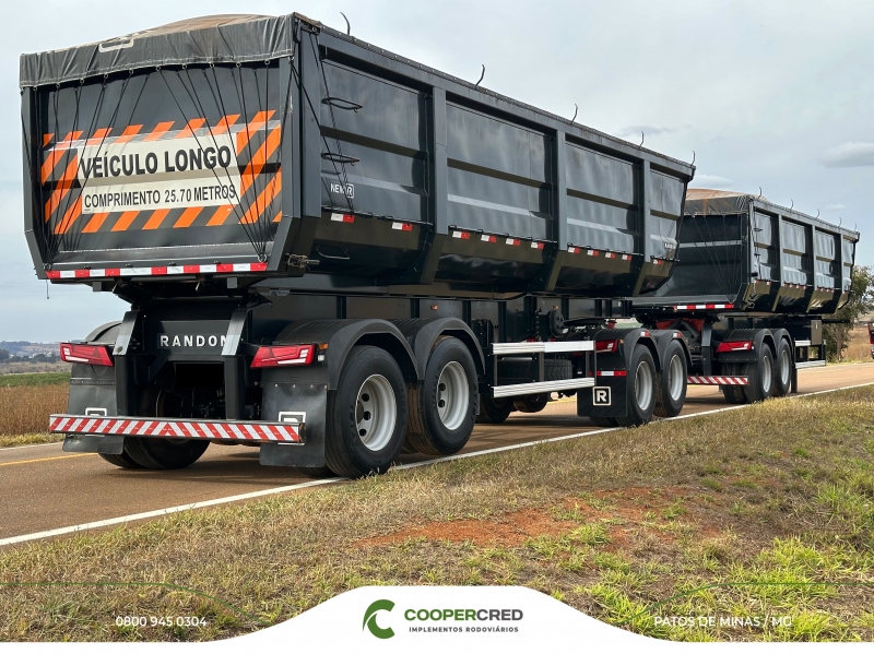 Rodocaçamba Randon 23/24 New R Com Pneus + LONA FÁCIL