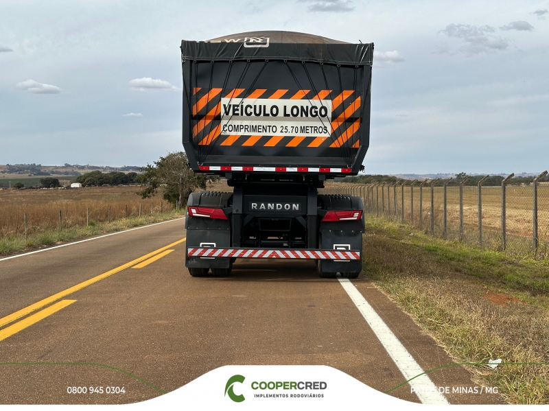 Rodocaçamba Randon 23/24 New R Com Pneus + LONA FÁCIL