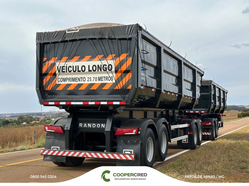 Rodocaçamba Randon 23/24 New R Com Pneus + LONA FÁCIL