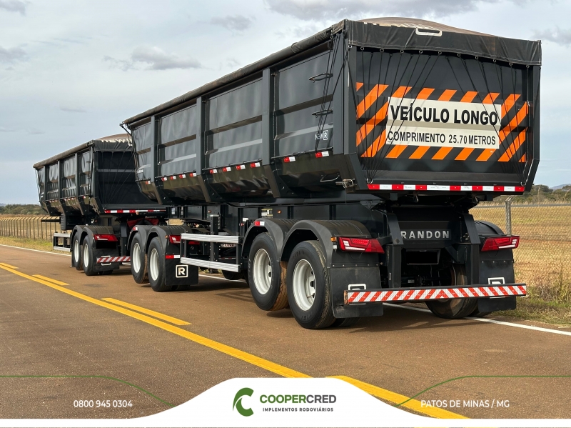 Rodocaçamba Randon 23/24 New R Com Pneus + LONA FÁCIL