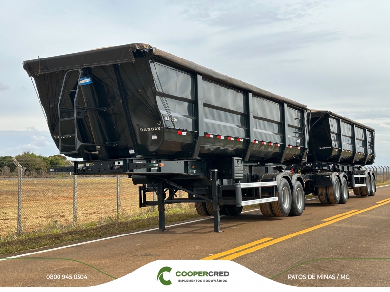 Rodocaçamba Randon 23/24 New R Com Pneus + LONA FÁCIL