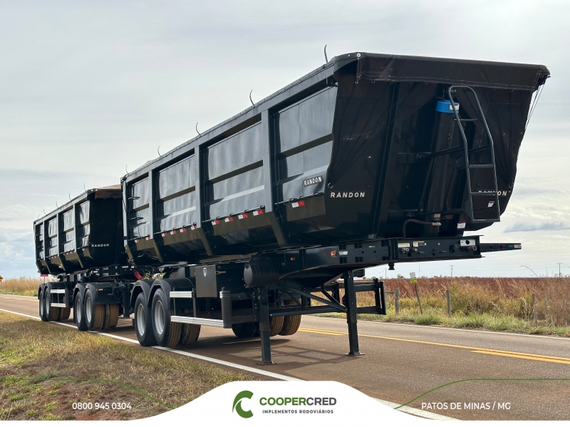 Rodocaçamba Randon 23/24 New R Com Pneus + LONA FÁCIL