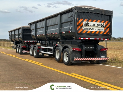 Rodocaçamba Randon 23/24 New R Com Pneus + LONA FÁCIL