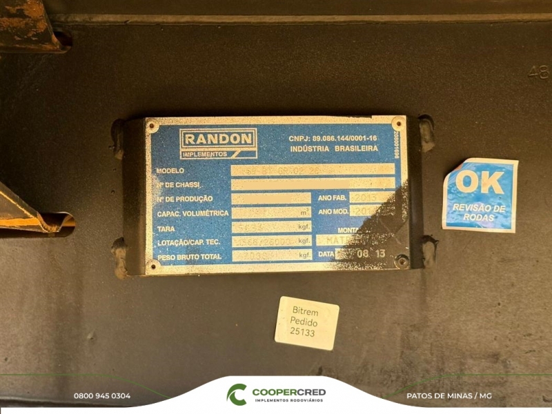 Bitrem Graneleiro Randon 13/14 Revisado Repasse