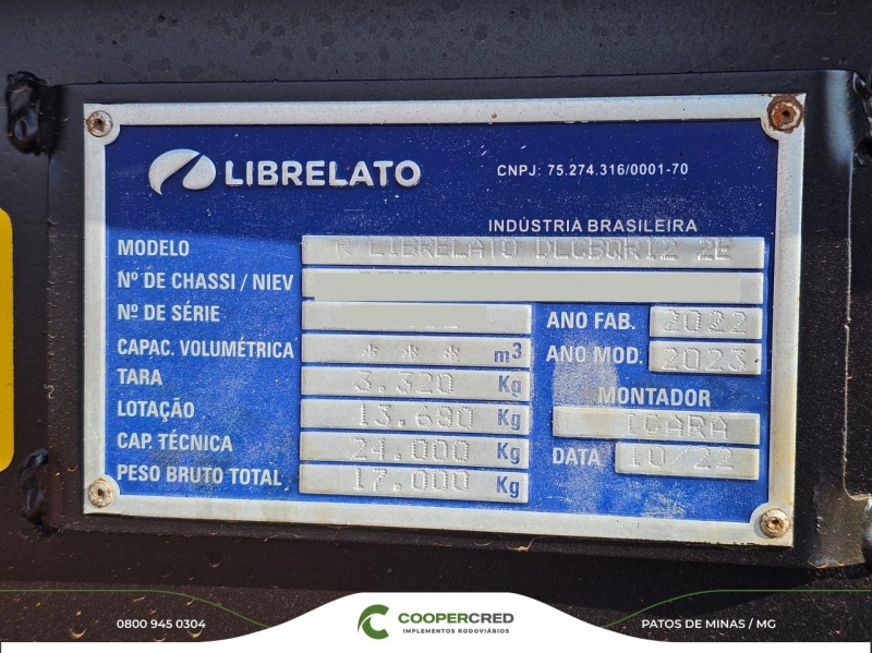 Rodocaçamba Librelato 22/23 Revisada C/Lona Fácil