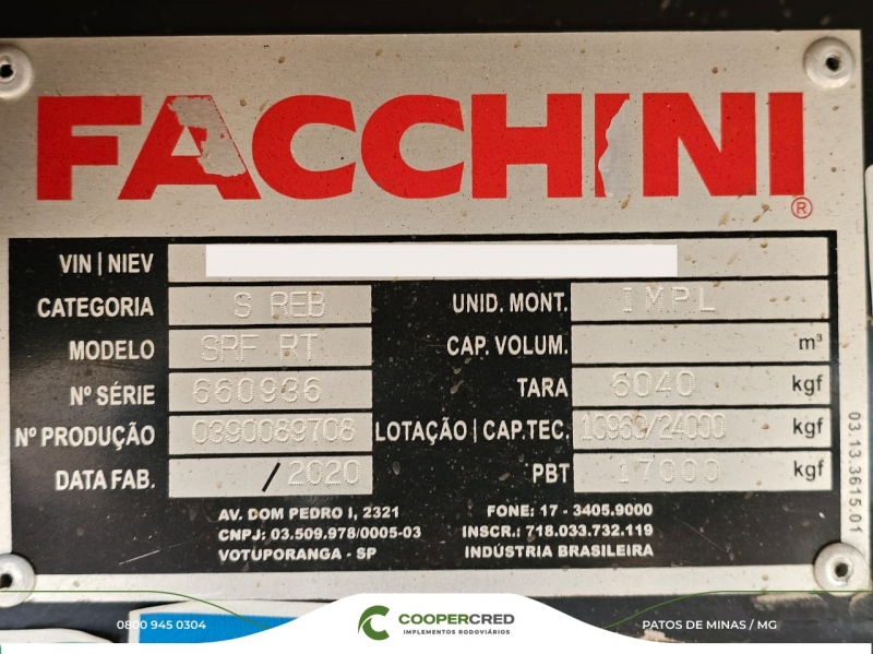 Rodotrem Graneleiro Facchini 20/21 Assoalho Compensado