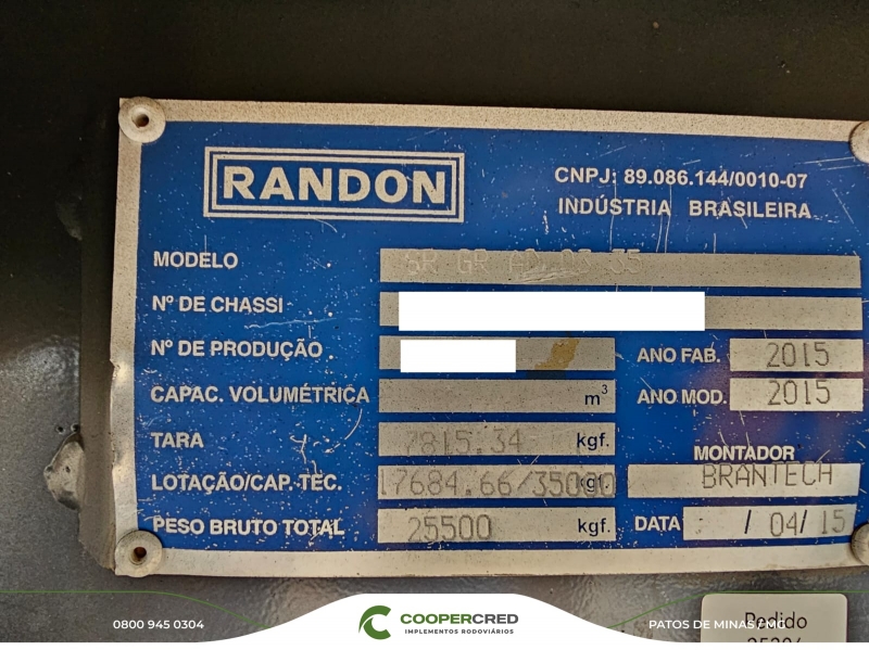 Graneleira Randon 2015 12,40m x 1,60m Revisada