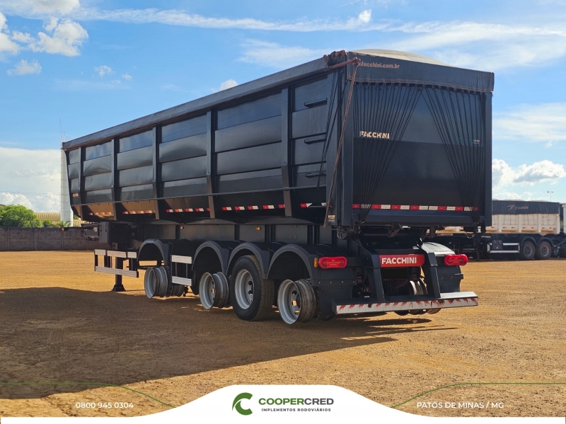 Basculante 4º Eixo Facchini 2024 Revisada 55m³ Lona Fácil