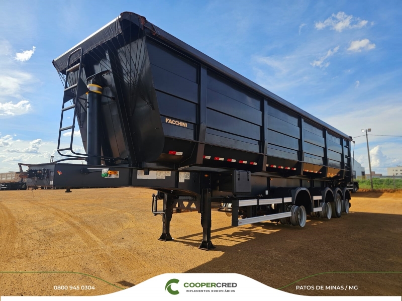 Basculante 4º Eixo Facchini 2024 Revisada 55m³ Lona Fácil
