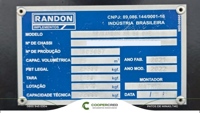 Basculante Randon Preto Revisado 21/22 25m³