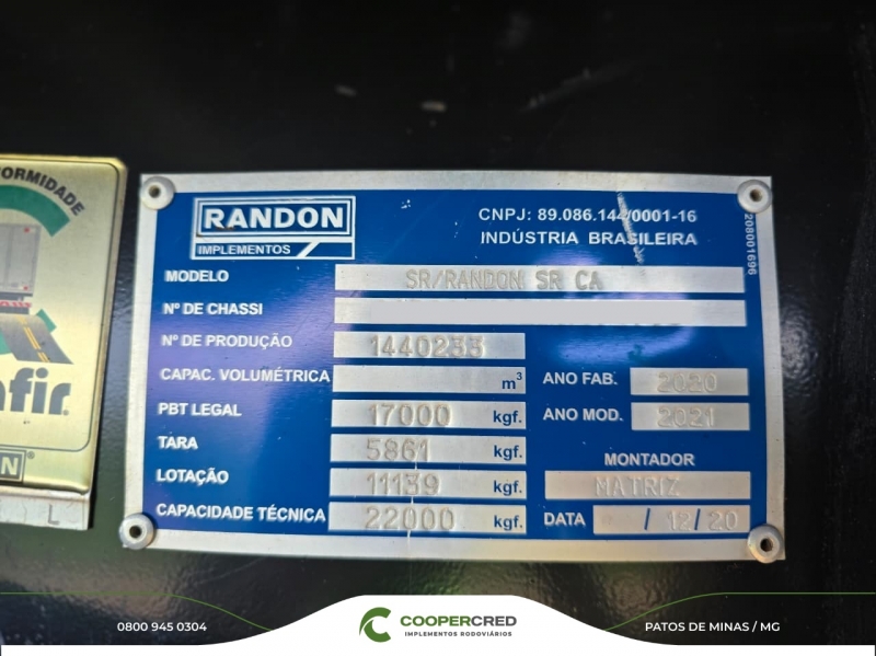 Rodotrem Graneleiro Randon Branca Revisada 2020/2021