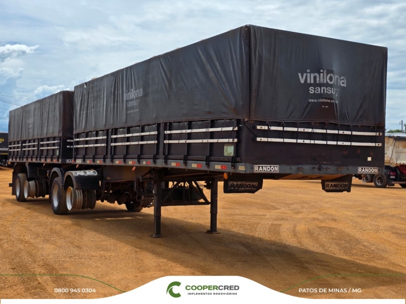 Bitrem Graneleiro Randon Preta 2007 7,50m x 1,80m