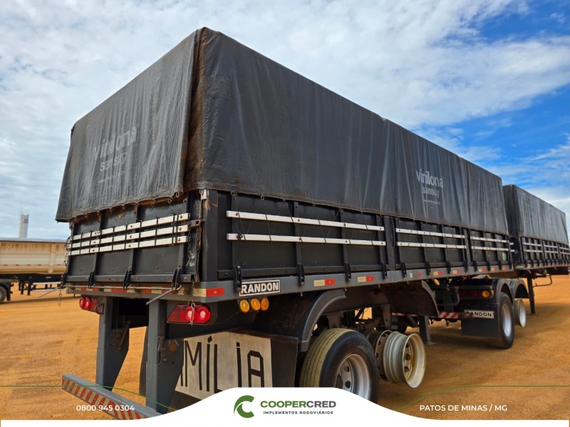 Bitrem Graneleiro Randon Preta 2007 7,50m x 1,80m