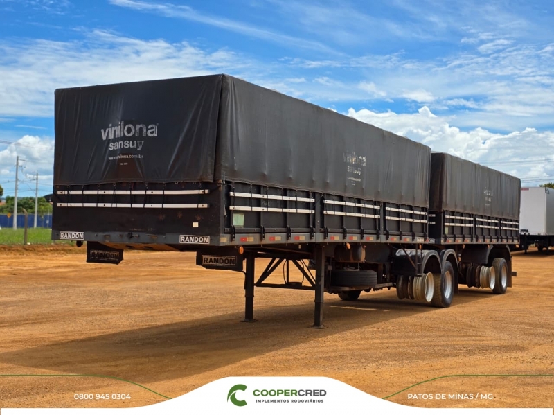 Bitrem Graneleiro Randon Preta 2007 7,50m x 1,80m