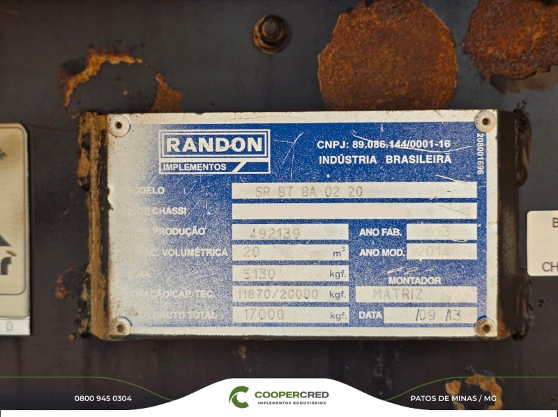 Bicaçamba Randon 13/14 20M³ + Fominha