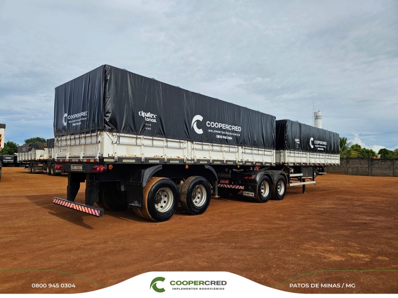 Bitrem Graneleiro Randon 14/15 7,10m x 1,80m Lona Nova