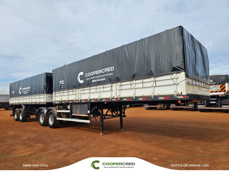 Bitrem Graneleiro Randon 14/15 7,10m x 1,80m Lona Nova