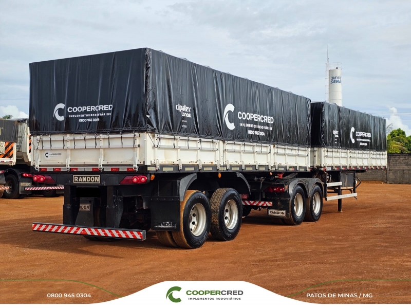 Bitrem Graneleiro Randon 14/15 7,10m x 1,80m Lona Nova