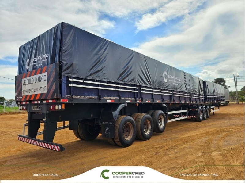 Bitrenzão Graneleiro Librelato 2013/2014 11,4m x 1,8m Lona Nova c/ pneus