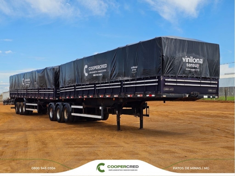 Bitrenzão Graneleiro Librelato 2013/2014 11,4m x 1,8m Lona Nova c/ pneus