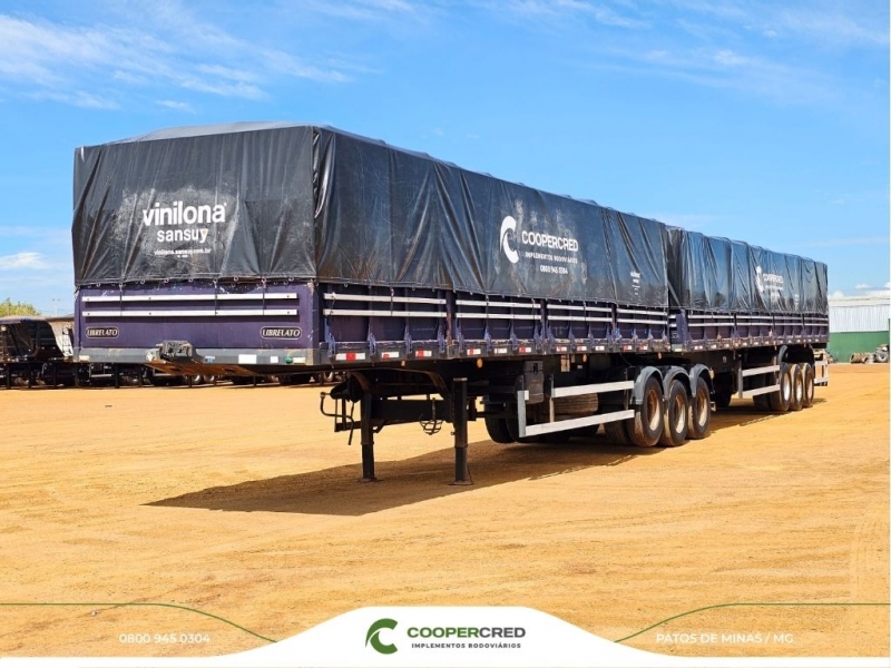 Bitrenzão Graneleiro Librelato 2013/2014 11,4m x 1,8m Lona Nova c/ pneus