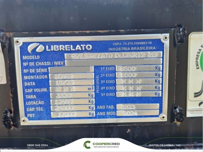 Rodoçacamba Librelato com Pneus e Lona Fácil 2023/2024