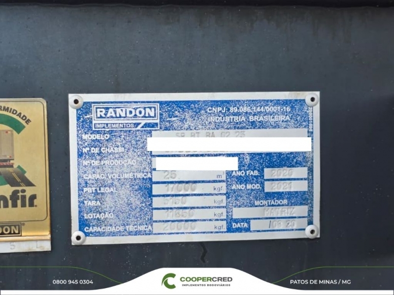 Bicaçamba Randon Branca Seminova 20/21 c/ Lona Fácil