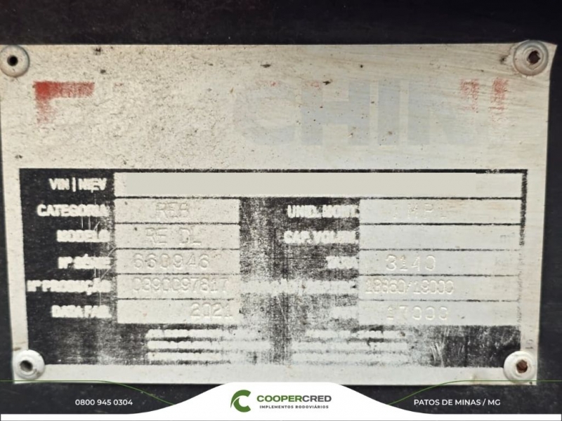 Rodotrem Graneleiro Facchini Preta 2021 Assoalho de Chapa