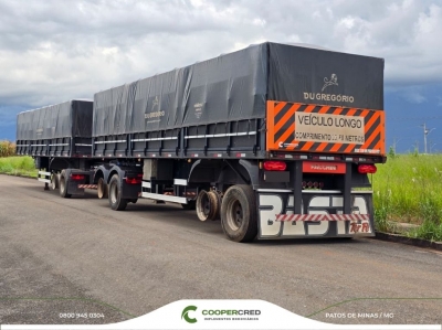 Rodotrem Graneleiro Facchini Preta 2021 Assoalho de Chapa