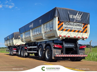 Rodocaçamba Randon Branca 23/23 sem pneus