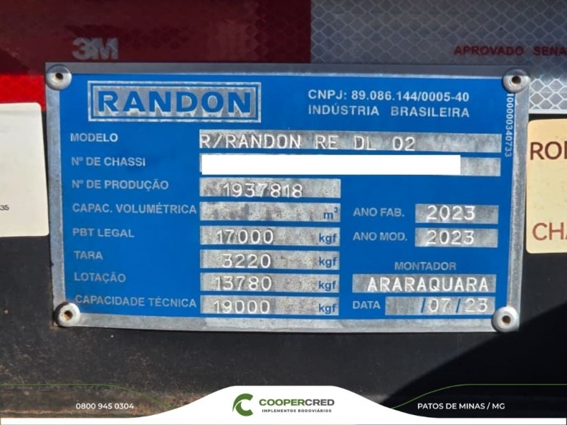Rodocaçamba Noma 23/23 com Tecnil e Lona fácil
