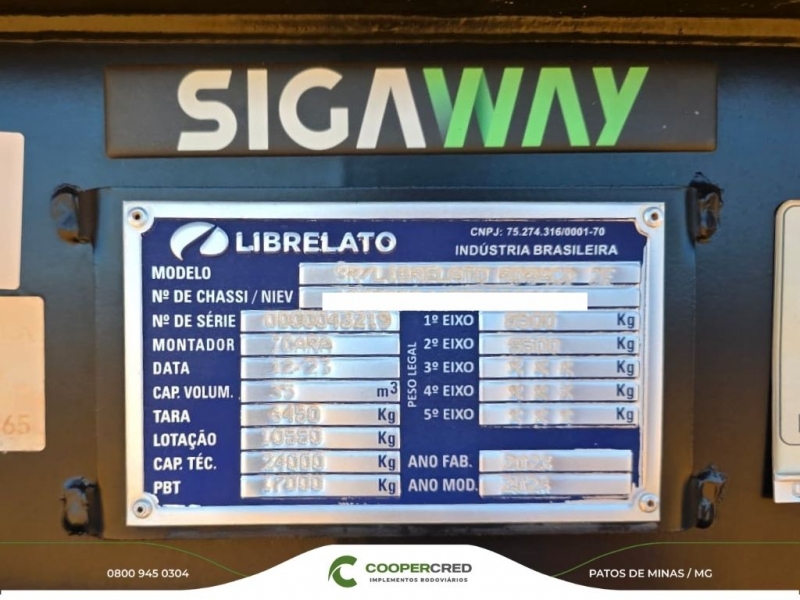 Rodoçacamba Librelato 23/24 com Pneus e Lona Fácil