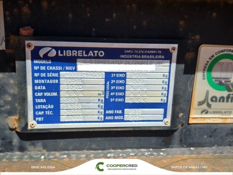 Rodoçacamba Librelato 23/24 com Pneus e Lona Fácil