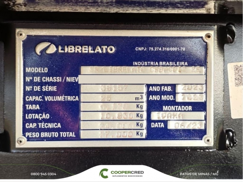 Bicaçamba Librelato 2023/2023 25 M³ c/ Lona Fácil