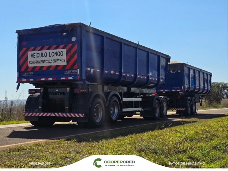 Rodocaçamba Pastre 2022 Azul com Lona Fácil