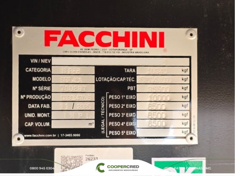 Graneleira 4º Eixo Facchini 2025/2026 14,50m x 1,80m