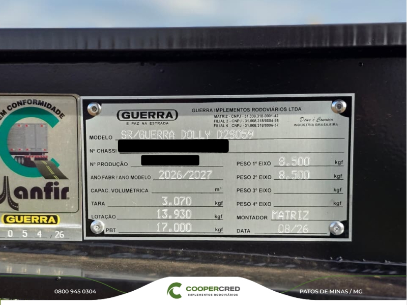 Rodotrem Graneleiro Guerra 26/27 à Pronta Entrega 5ª Roda