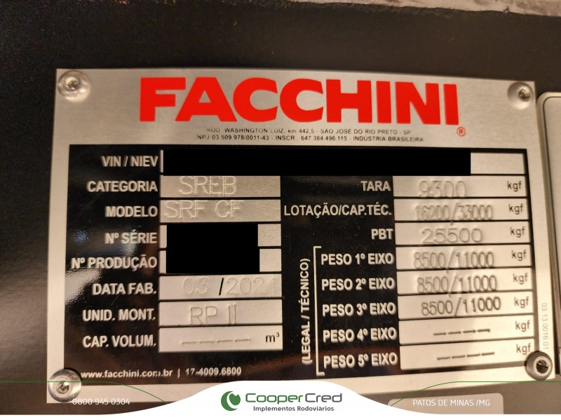 Baú Facchini 3 Eixos Aluminio 30 Paletes