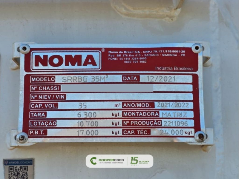 Rodocaçamba Noma Revisada 21/22 Lona Fácil