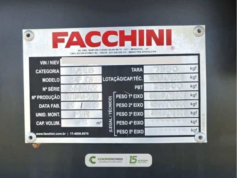 Basculante Facchini 2023/2023 25 M³
