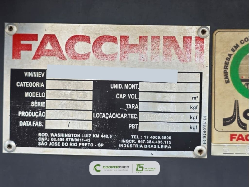 Rodocaçamba Facchini 2019 Repasse