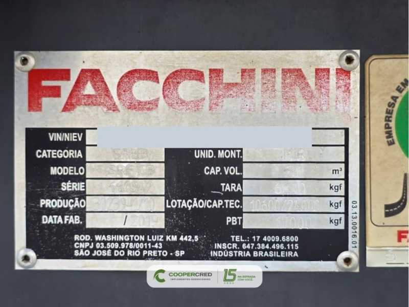 Rodocaçamba Facchini 2019 Repasse