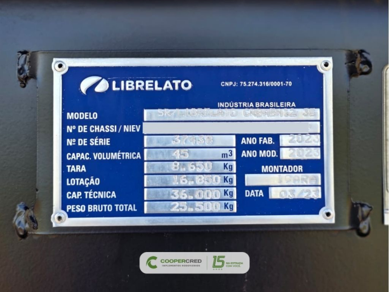 Basculante 3 Eixos 45m³ Librelato 2023